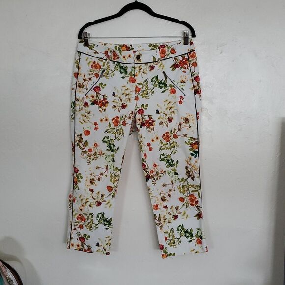 Disney Alice in Wonderland Through The Looking Glass Floral Print Women's Pants - Picture 4 of 13